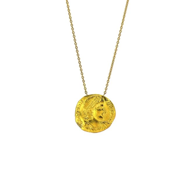 18 inch 22kt Yellow Gold Roman Coin Chain