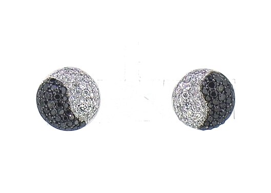 0.60ct Diamond Ball Pave Studs 18kt W/G