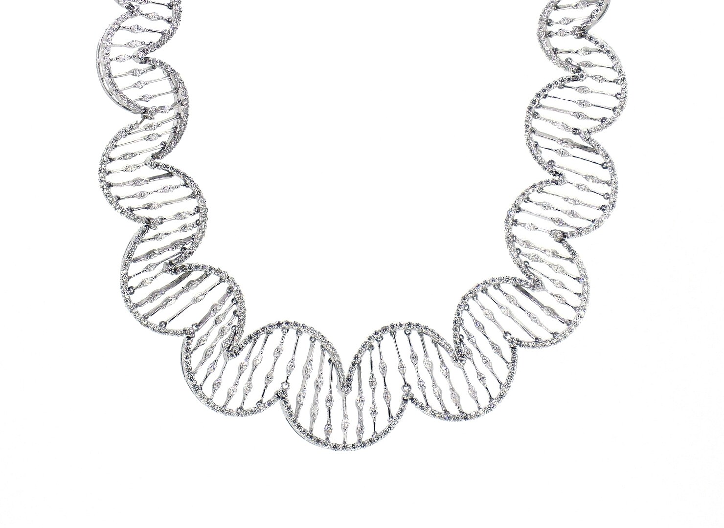 15ct Diamond 18kt White Gold Elegance Necklace
