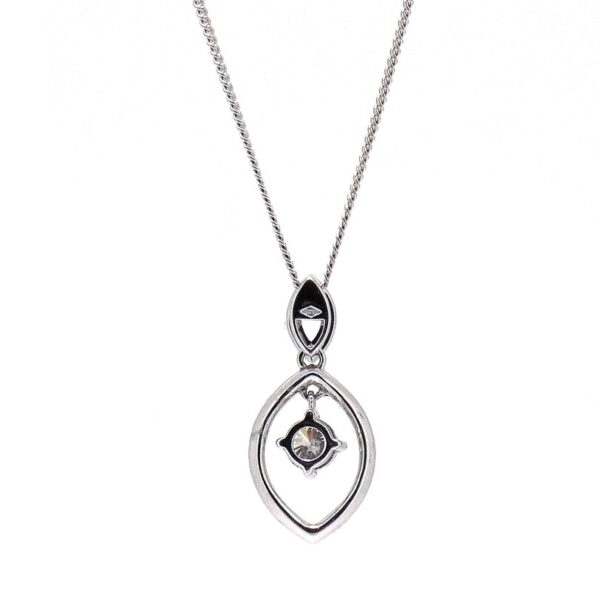 0.42ct E/VS2 Natural Diamond Floating Halo Pendant
