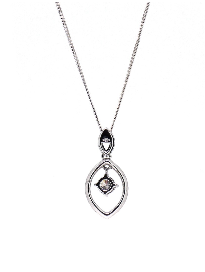 0.42ct E/VS2 Natural Diamond Floating Halo Pendant