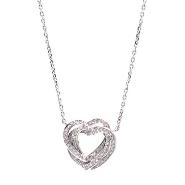 0.50ct G/VS+ Diamond Entwined Heart Pendant