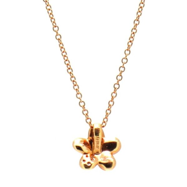 0.15ct G/VS+ Diamond Rose Gold Flower Pendant
