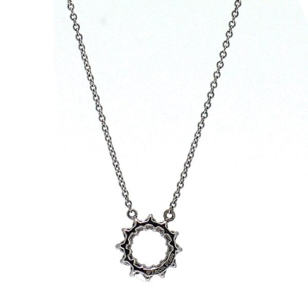 0.25ct G/VS+ Diamond Sunburst Hoop Pendant