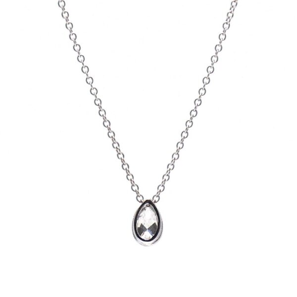 0.42ct E/VS2 Natural Diamond Pear Shaped Pendant