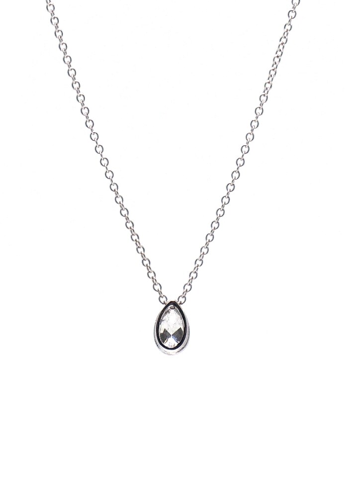 0.42ct E/VS2 Natural Diamond Pear Shaped Pendant