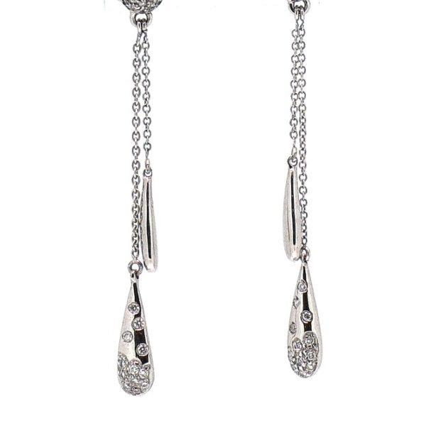 0.32ct Diamond Two drop earring