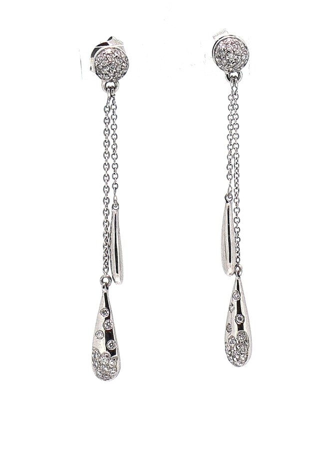 0.32ct Diamond Two drop earring